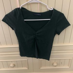 brandy melville sinched top - army green!